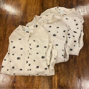 Snoo Sacks Set of 3 size Small Medium and Large Black and white planets